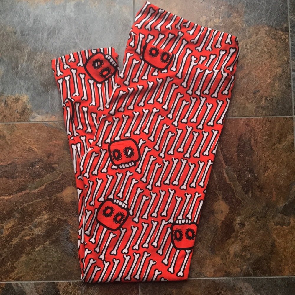 ☠️🎃Halloween sugar skull/bone leggings🎃☠️
